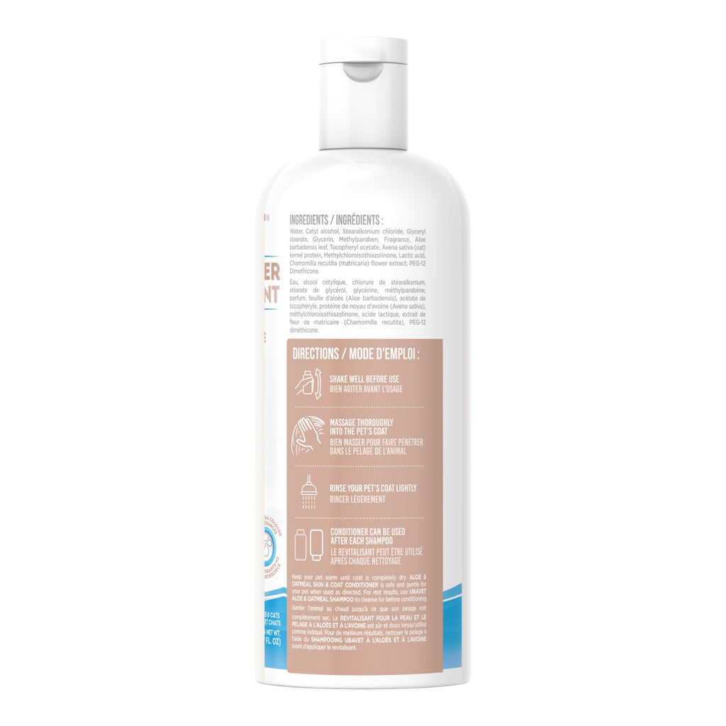 UBAVET Aloe & Oatmeal Conditioner for Dogs & Cats – Soothing Moisturizing Formula for Sensitive Skin (16.9 fl oz / 500ml)