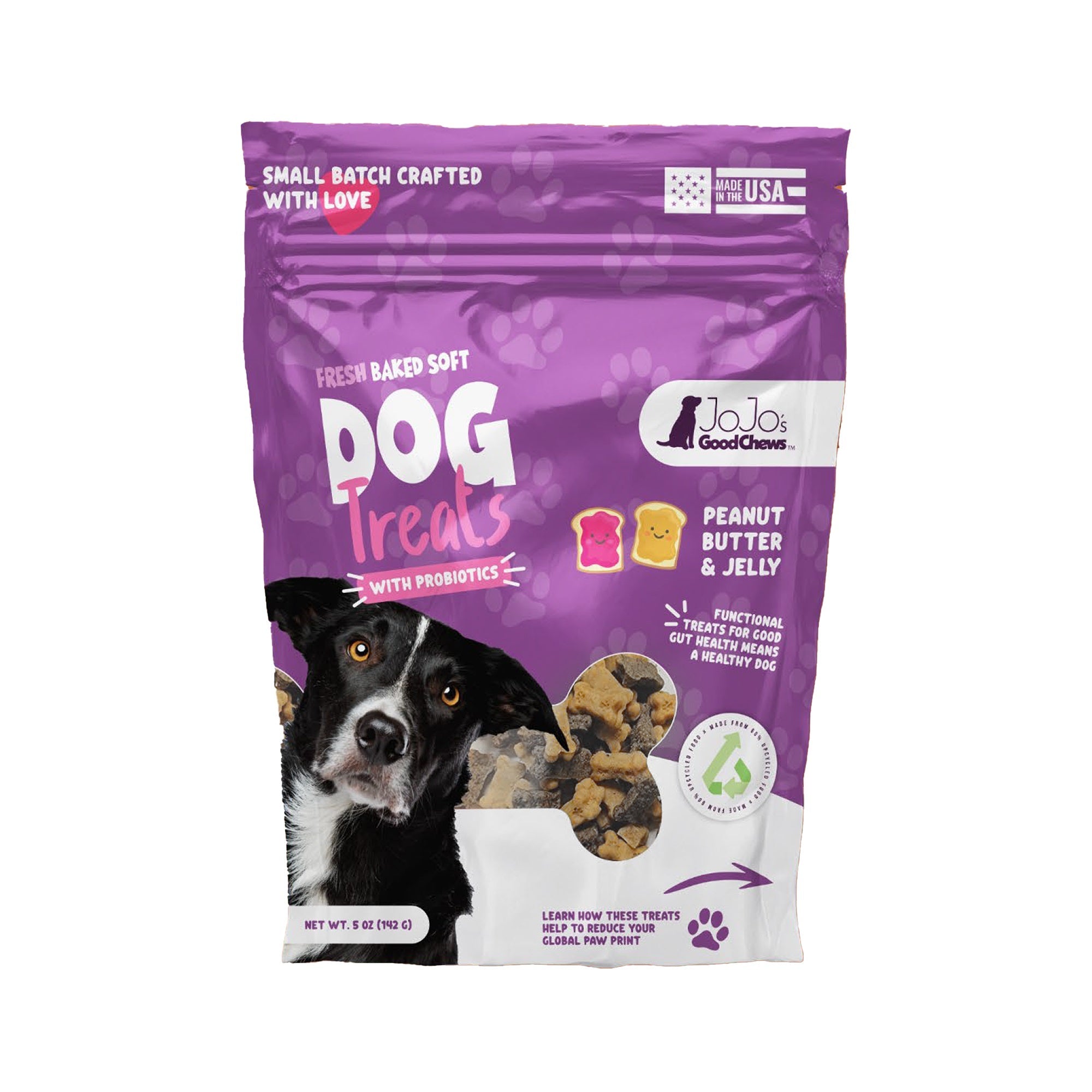 JoJo Good Chews Peanut Butter & Jelly Soft Chew Dog Treats (2-Pack)